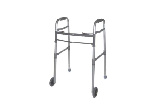 Marchette pliable deux boutons avec roues avant